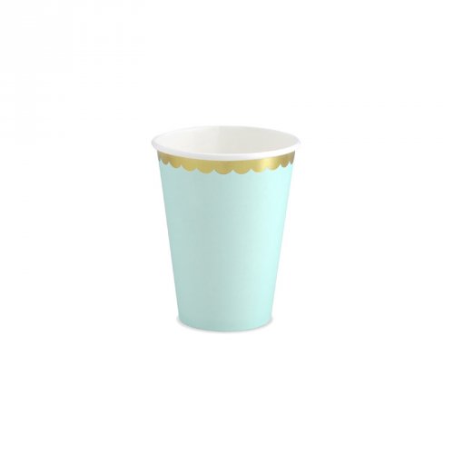 6 Gobelets Baby Menthe/Or 