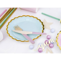 6 Assiettes Baby Menthe / Or. n2