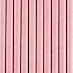 10 Pailles Papier Baby Rose. n°1