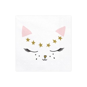 20 Serviettes Mademoiselle Chat