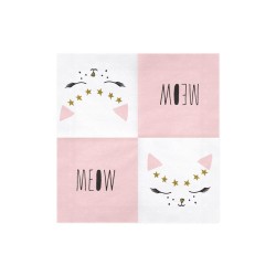 20 Serviettes Mademoiselle Chat. n1