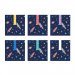 6 Pochettes Cadeaux Space Party (16 cm) - Papier. n1