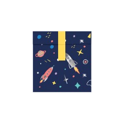 6 Pochettes Cadeaux Space Party (16 cm) - Papier. n1