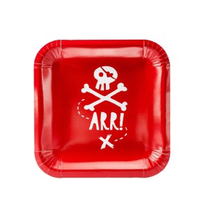 6 Assiettes Pirate Le Rouge