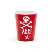 6 Gobelets Pirate Le Rouge