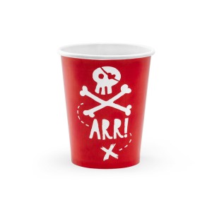 6 Gobelets Pirate Le Rouge