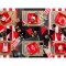 20 Serviettes Rayées Noir/Blanc - Pirate Le Rouge images:#2