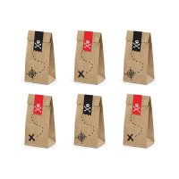 6 Pochettes Cadeaux Pirate Le Rouge (18 cm) - Kraft