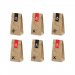 6 Pochettes Cadeaux Pirate Le Rouge (18 cm) - Kraft. n1