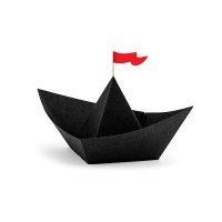 6 Dco Bateau Pirate Le Rouge (14 cm) - Papier