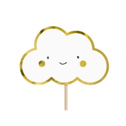 6 Cake Toppers - Nuages et Anges (12, 5 cm). n1