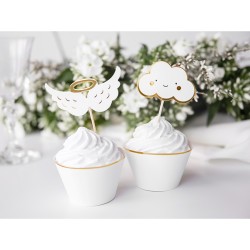 6 Cake Toppers - Nuages et Anges (12, 5 cm). n2