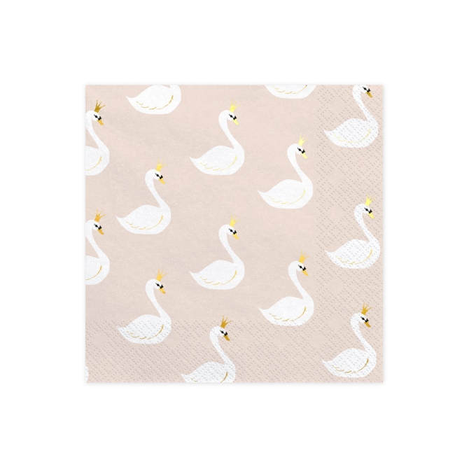 20 Serviettes - Cygne 