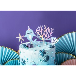 4 Cake Toppers - Ocan Iridescent. n1