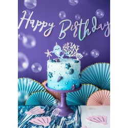4 Cake Toppers - Ocan Iridescent. n2