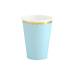 6 Gobelets - Baby Bleu/Or. n1