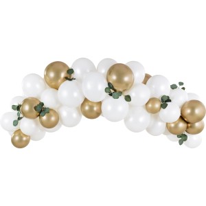 Kit Arche de 60 Ballons - Blanc et Or