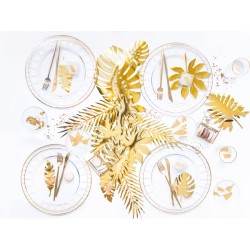 Set Centre de Table Feuilles Tropical Or. n2