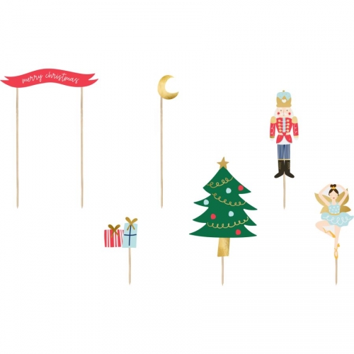 6 Cake Toppers Casse-Noisette 