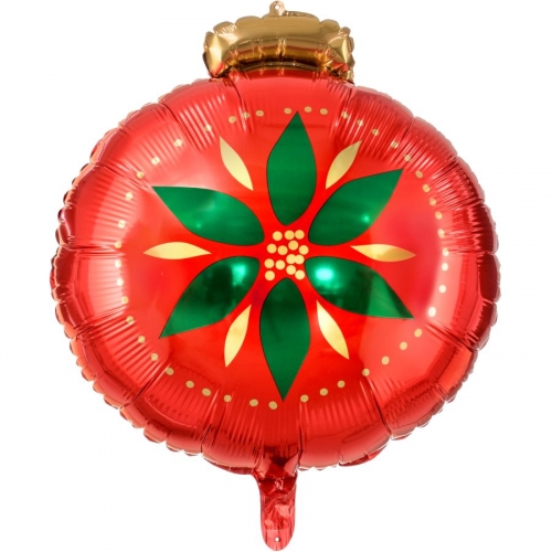 Ballon Mylar Boule de Nol - 45 cm 