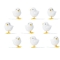 9 Petits Poussins de Pques Blanc - 7 cm images:#0