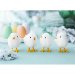 9 Petits Poussins de Pques Blanc - 7 cm. n2