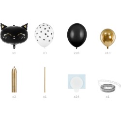 Kit Arche de Ballons Halloween Chat Noir. n1