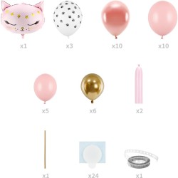 Kit Arche de Ballons Chat Rose. n1