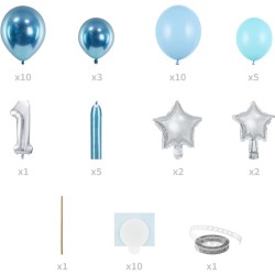 Kit Arche de Ballons 1 An - Bleu. n1