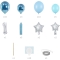 Kit Arche de Ballons 1 An - Bleu images:#1