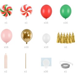 Kit Arche de 74 Ballons - Nol Candy. n2