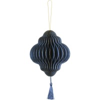 Goutelette Nid d'Abeille  Suspendre Bleu Marine/Or - 12 cm