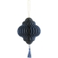 Lanterne Nid d'Abeille  Suspendre Bleu Marine/Or - 15 cm