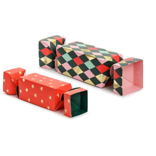 2 Botes Cadeaux Bonbons - Etoiles/Arlequin 