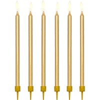 12 Bougies Dores - 12.5 cm