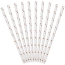 10 Pailles Blanches - Etoiles Mtalliss Rose Gold