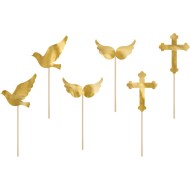 6 Pics Cupcakes Toppers - Premire Communion