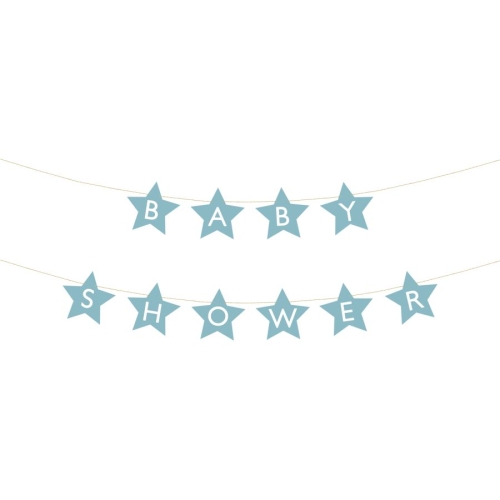 Guirlande Baby Shower Bleu - 2,9m 