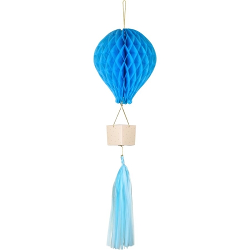 Dcoration Montgolfire en Papier de Soie - Bleu 