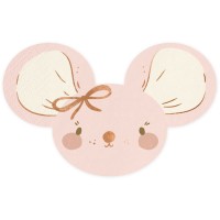 20 Serviettes Souris Rose