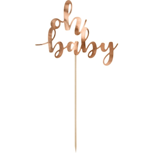Cake Toppers Oh Baby Rose Gold 