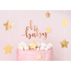 Cake Toppers Oh Baby Rose Gold. n1