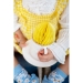 1 Dcoration Oeuf en Nid d Abeille 12 cm - Jaune. n4