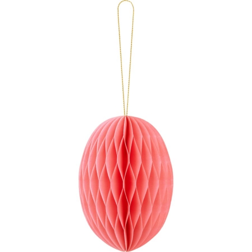 1 Dcoration Oeuf en Nid d Abeille 12 cm - Rose 