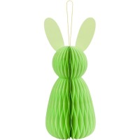 1 Dcoration Lapin Nid d'Abeille 12 cm - Vert Clair