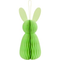 1 Dcoration Lapin Nid d'Abeille 12 cm - Vert Clair