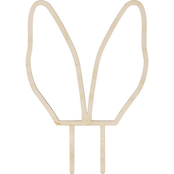 Cake Toppers Oreilles de Lapin - Bois 