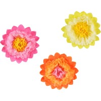 3 Dcorations Fleurs - Papier de soie