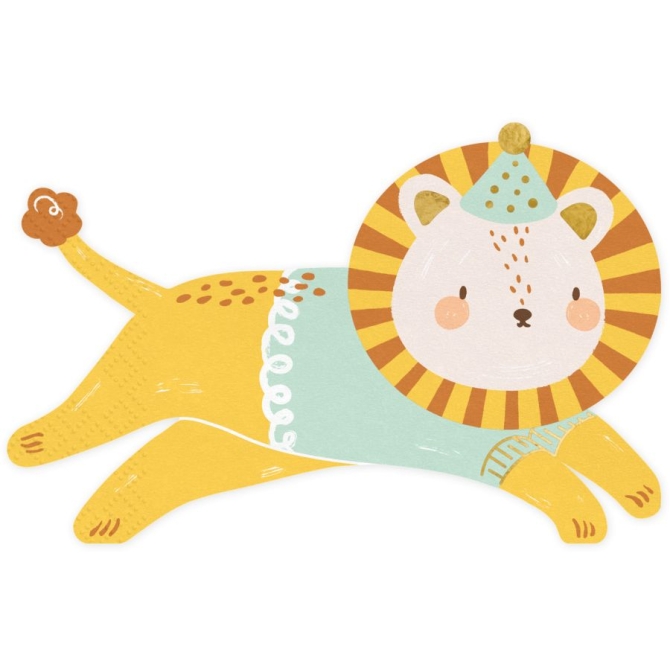 20 Serviettes Lion Baby 