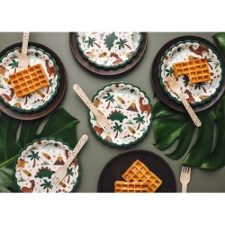 6 Petites Assiettes Dino Triceratops. n°1